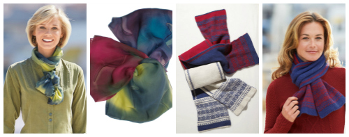 silk chiffon scarf (ATF) Lambswool and Angora scarf (JGS)