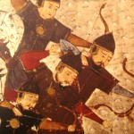 Mongol warrior wore silk to protect them from swords and arrows.