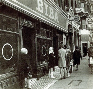 Biba began as a tiny boutique and grew rapidly to become one of the great symbols of swinging London