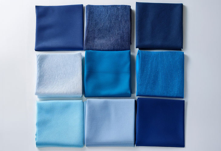 Swatches of Blue Fabric