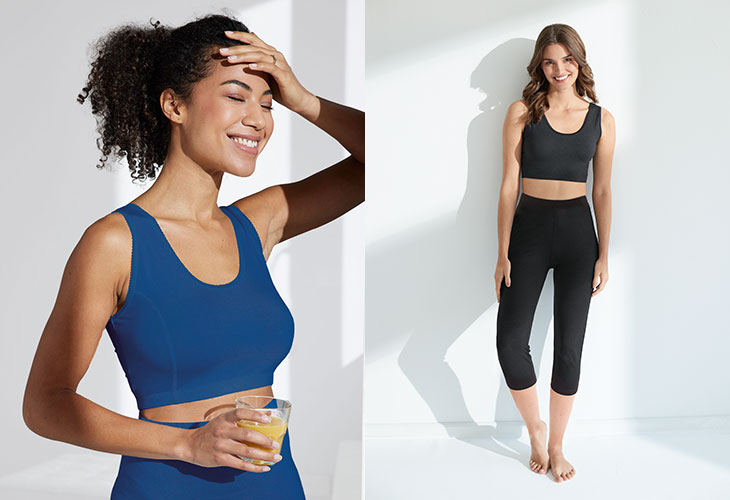 Bamboo-Cotton Crop-Top and Cropped Leggings