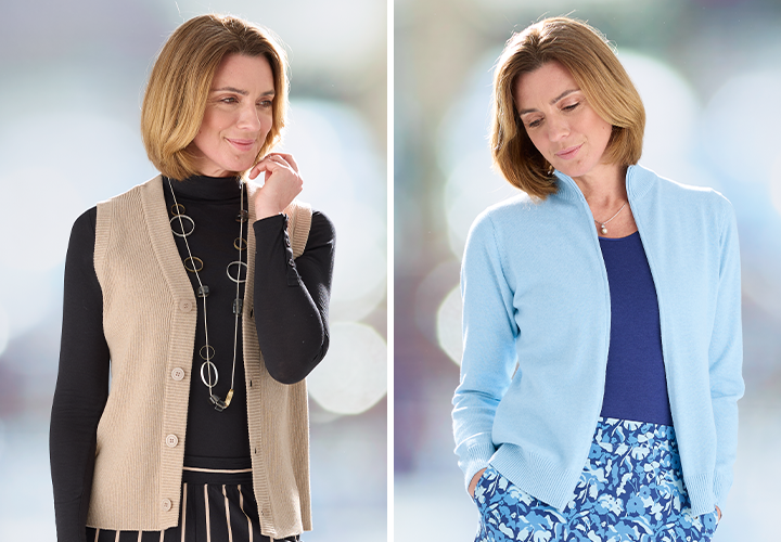Pure Cotton Zip Cardigan, Pure Cotton Gillet
